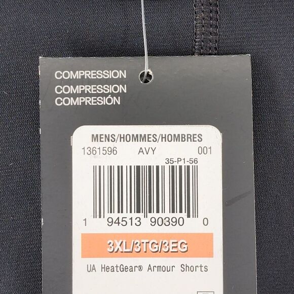 Under Armour Men's Black HeatGear Armour Compression Shorts - 3XL - Picture 6 of 6